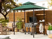 Gazebo NARO 240 cm x 148 cm Metal Dark Green_1184638