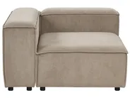 Modul Ecksofa 2-Sitzer ARDAL mit Ottomane Cord Hellbraun linksseitig_940701