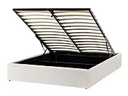 Ottoman Bed without Headboard DINAN Boucle Off-White 120 x 200 cm (EU Small Double)_1188212
