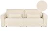 Sofa Bed 3 Seater VAXHOLM with Storage Boucle Off-White