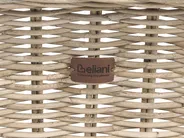 Gartenbank mit Auflage SUSUA 150 cm Rattan Naturfarben_957512