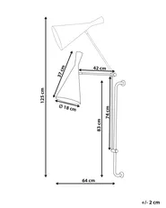 Wall Lamp MARISA Adjustable Metal Black_883620