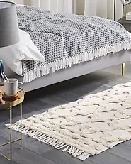 Rug SULUOVA Beige 80 x 150 cm Cotton_1178772