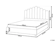 Wasserbett Samtstoff VINCENNES 140 x 200 cm Taupe_974764