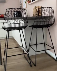 Set mit 2 Barstühlen PRESTON Metall Schwarz_957849