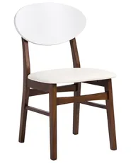 Esszimmerstuhl 2er Set AMERY Holz Cremeweiß / Dunkelbraun_1055109