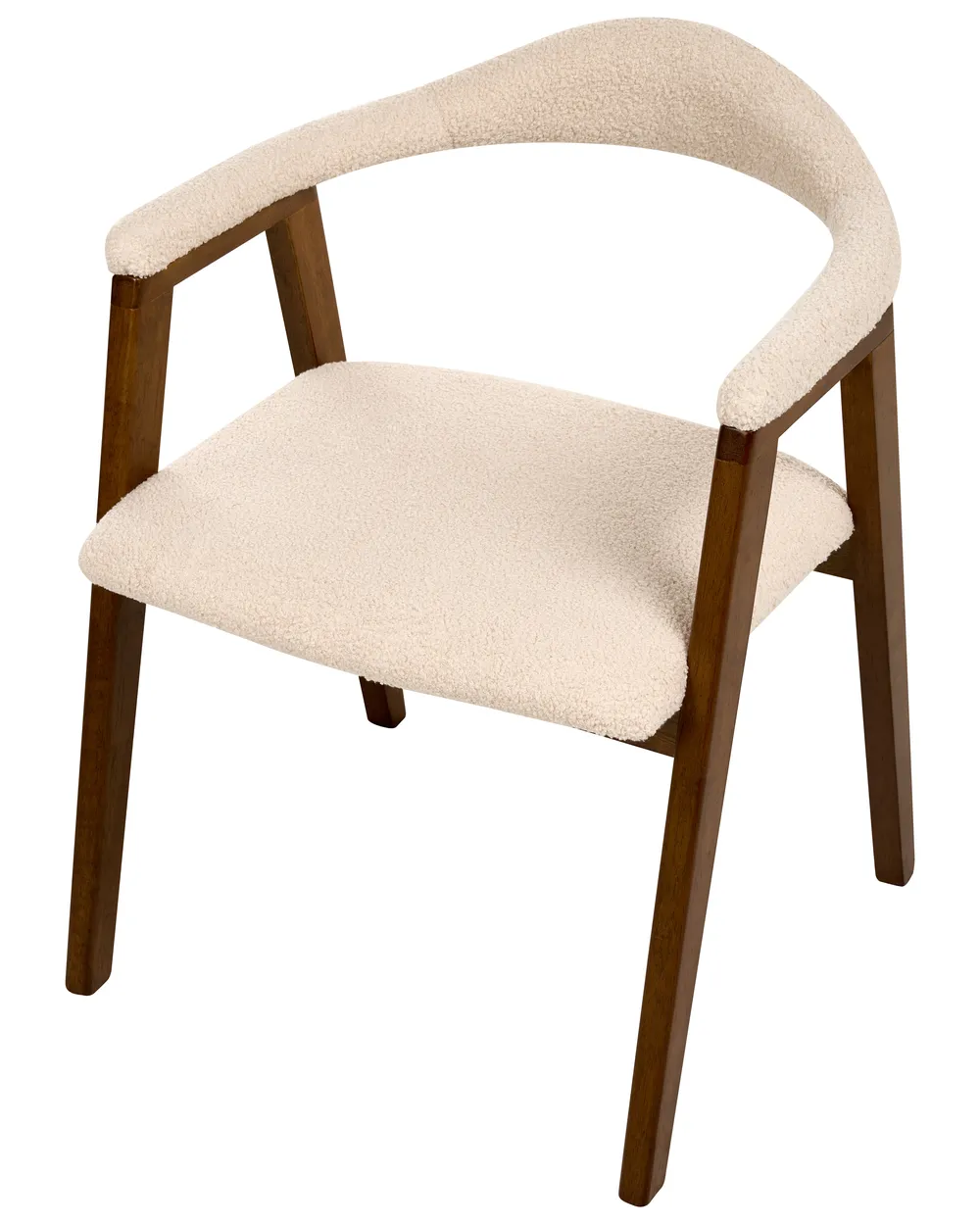 Esszimmerstuhl 2er Set ONECO Holz Braun / Hellbeige_1014069
