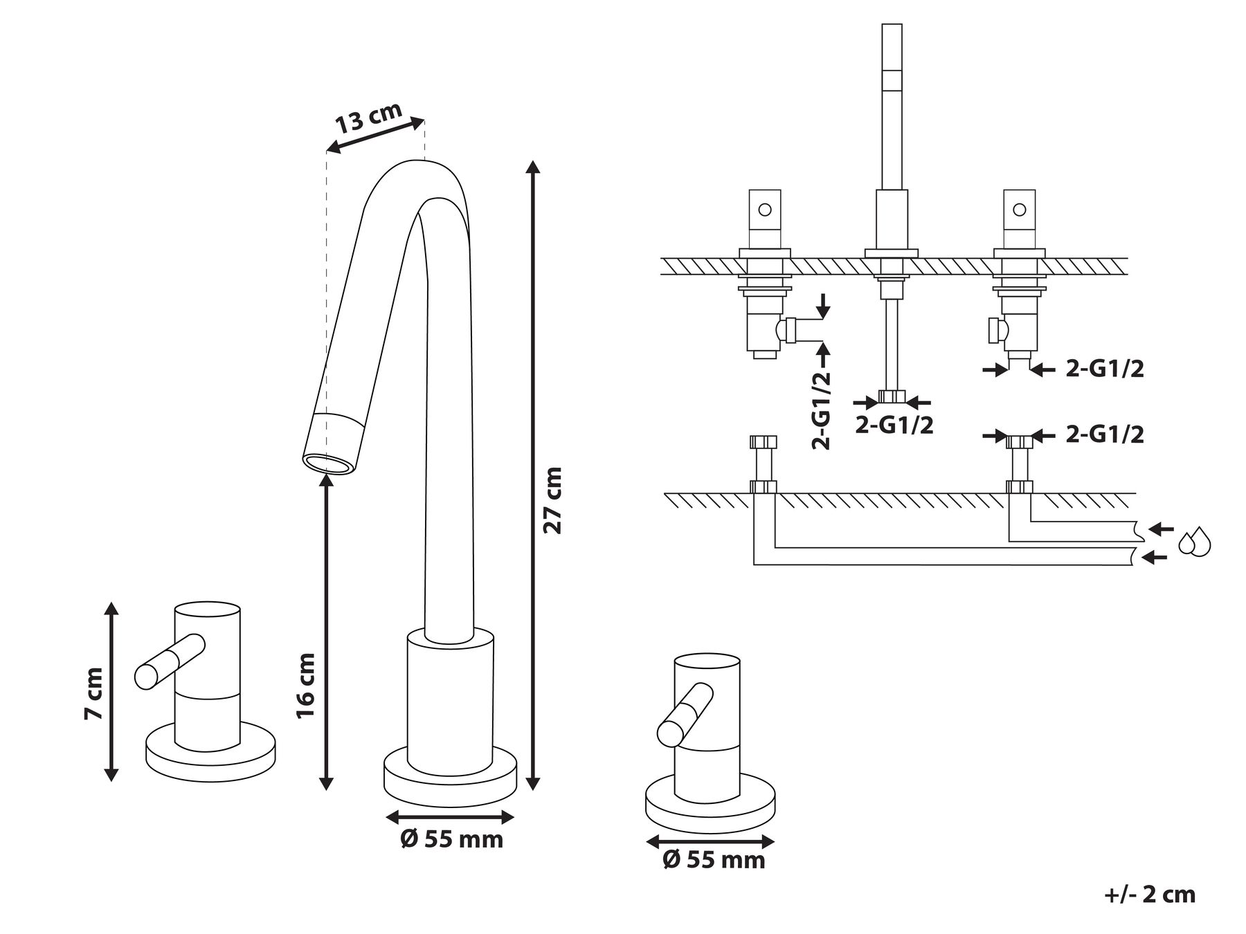 Waschtischarmatur KALAMBO Messing Silber_786635