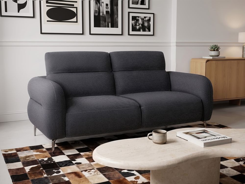 Sofa 2 Seater ARTUNA Fabric Black