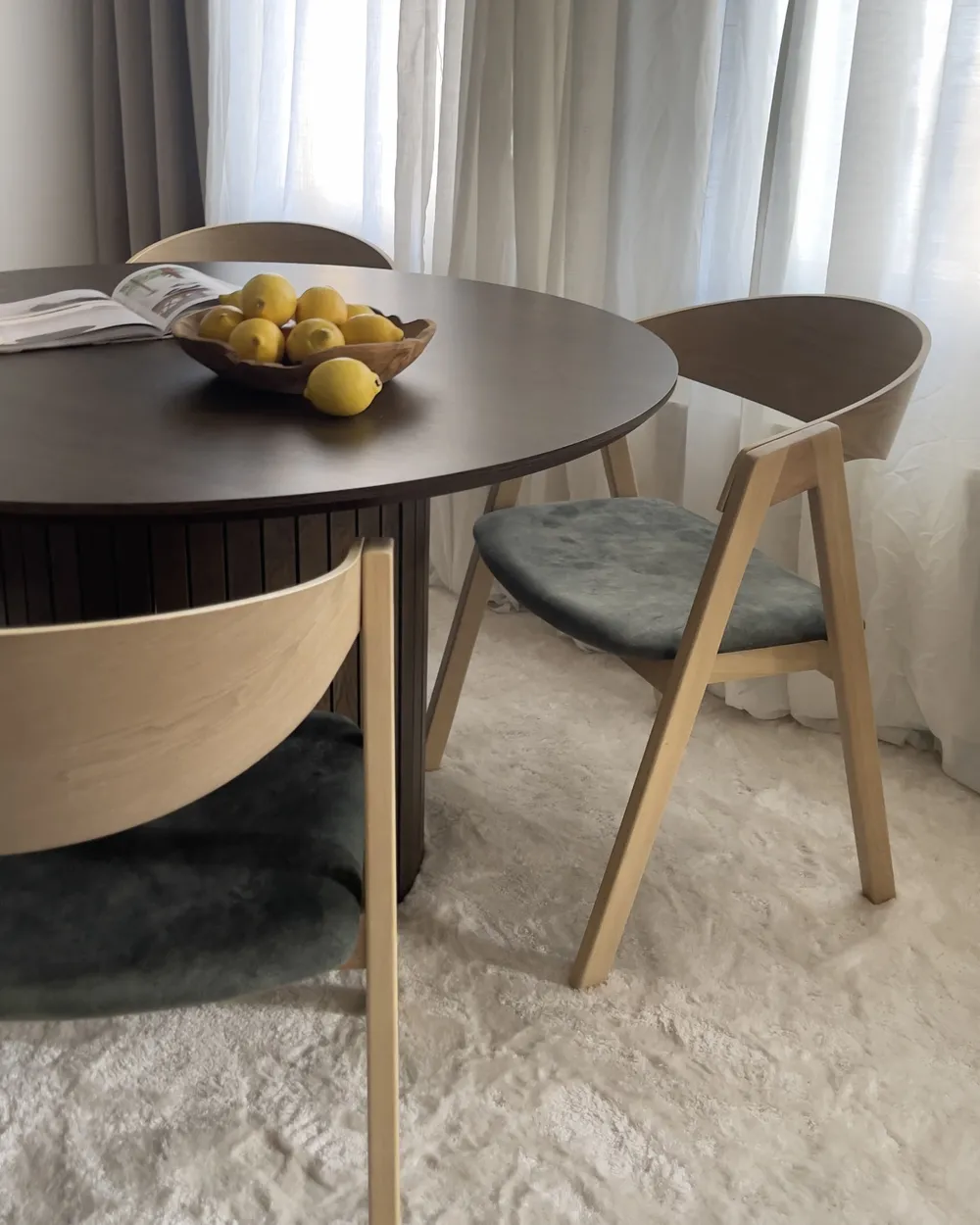 Esszimmerstuhl 2er Set YUBA Holz Dunkelgrün_953722