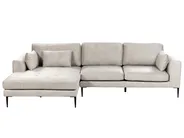 Corner Sofa 3 Seater FLAM Velvet Grey Right Hand_878003