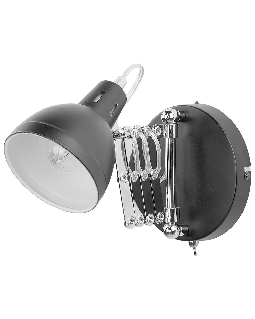 Set of 2 Wall Lamps HARRINGTON Adjustable Metal Black_837904