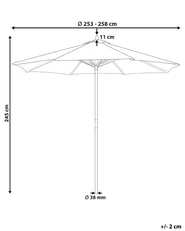 Marktschirm 260 cm FERENTILLO Schwarz / Weiß_735613