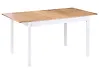 Ausziehbarer Esstisch HOUSTON Hellbraun / Weiß 120/150 cm 90 cm Kiefernholz