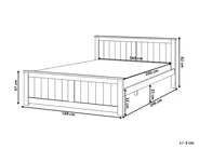 Bed Pine Wood SABRAN 160 x 200 cm (EU King Size) White_1061287