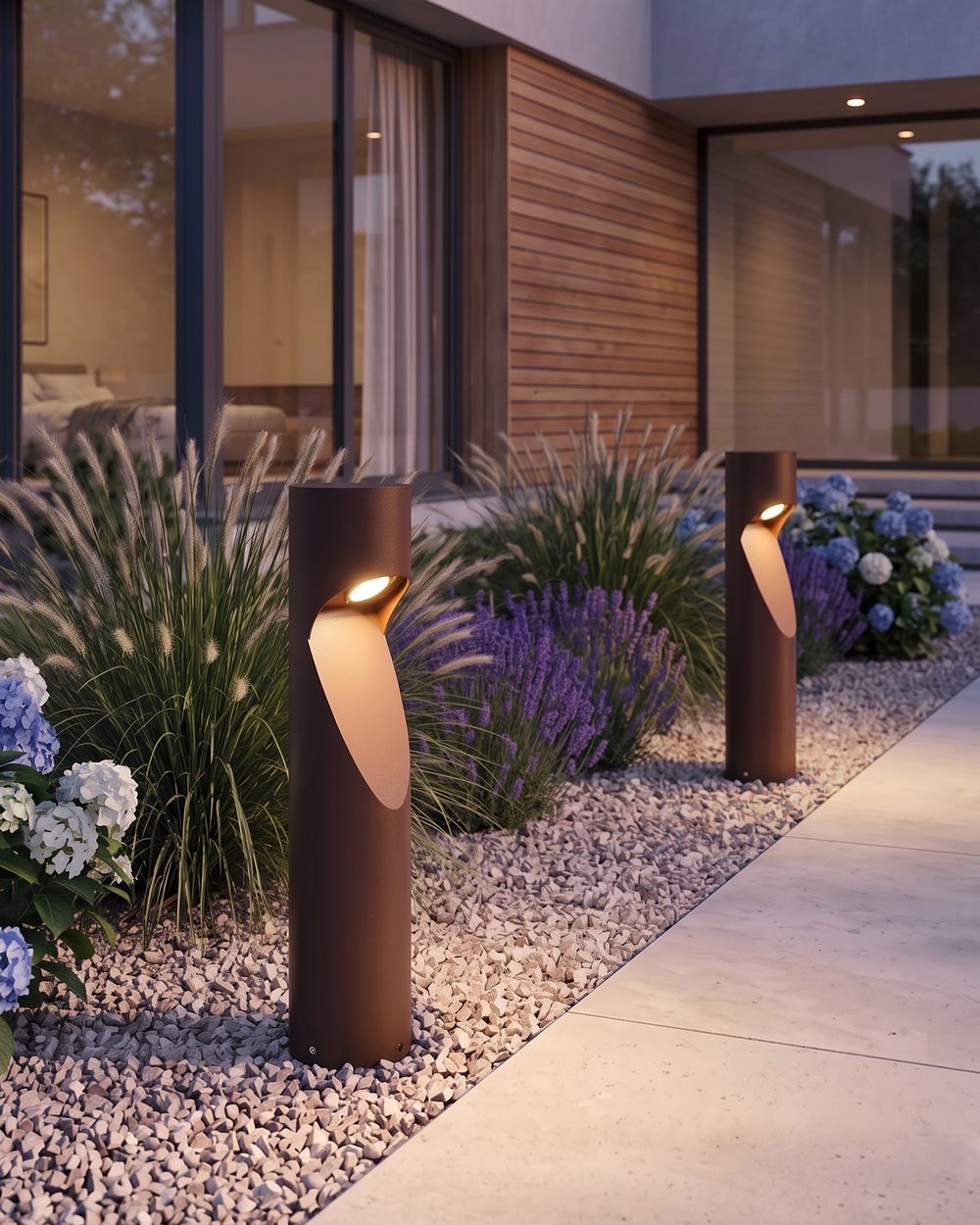 LED paallamp voor buiten CAROI Bruin