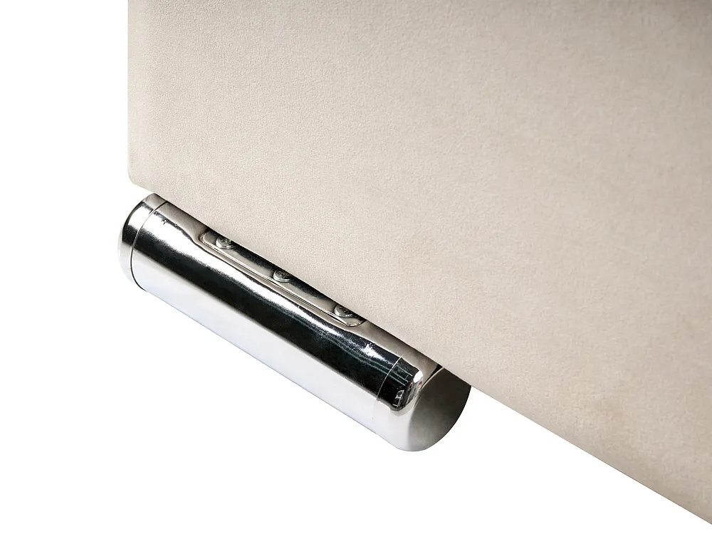 Bed Velvet LUBBON 140 x 200 cm (EU Double) Off-White_882161