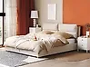 Bett mit Stauraum BATILLY Samtstoff Hellbeige 180 x 200 cm