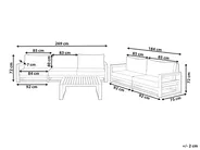 Lounge Set mit Tisch 5-Sitzer TIMOR modular zertifiziertes Akazienholz Hellbraun_905729