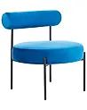 Sessel ALPHA Samtstoff Marineblau