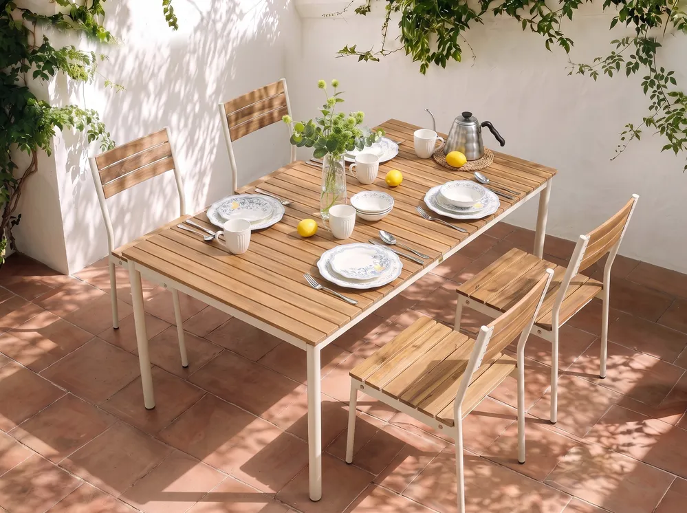 Outdoor Dining Table for 6 CORRICELLA 180 cm 90 cm Acacia Wood Brown