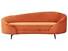 Sofa 2-Sitzer SAVAR Samtstoff Orange