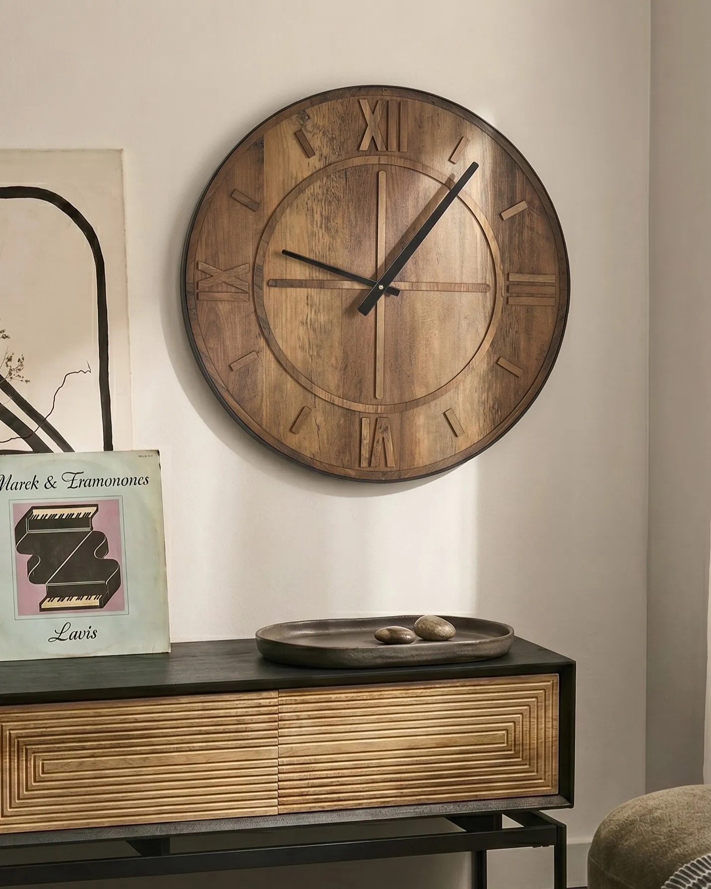 Wandklok SAULGES 60 cm Bruin_1146647