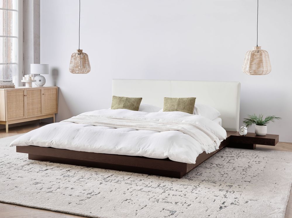 Bett mit Lattenrost ZEN 160 x 200 cm Dunkle Esche