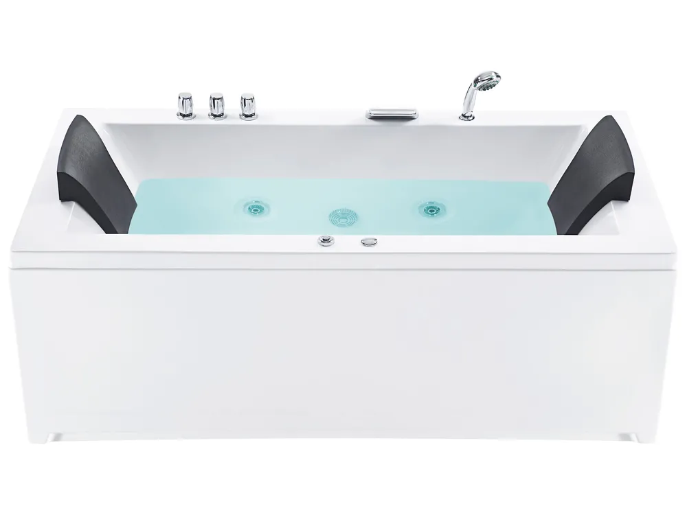 Whirlwanne Eckmodell mit LED VARADERO 183 x 90 cm Weiß rechtsseitig_850703