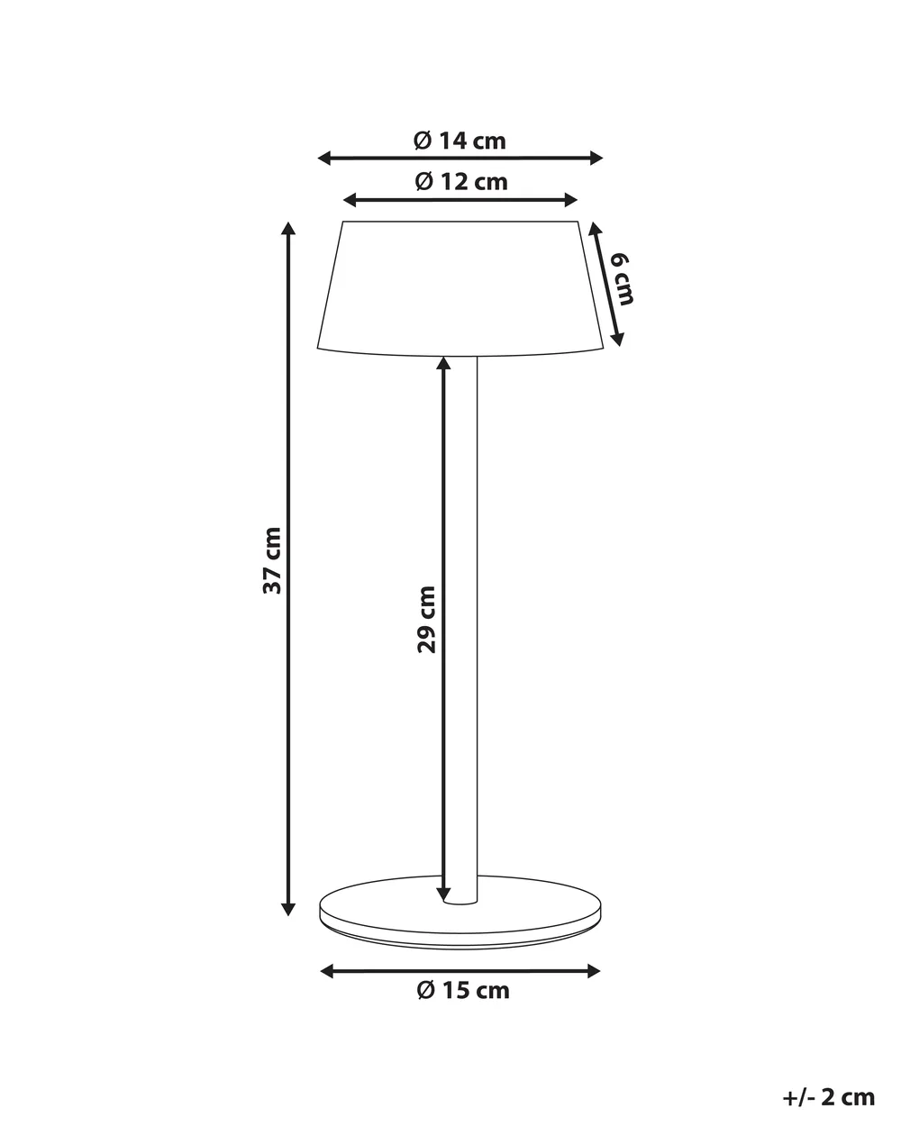 Kabellose LED Tischlampe GUDER mit Dimmer Metall Blau_1042223