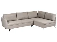 Eckschlafsofa 3-Sitzer KOGE mit Stauraum Stoff Beige linksseitig_1087751