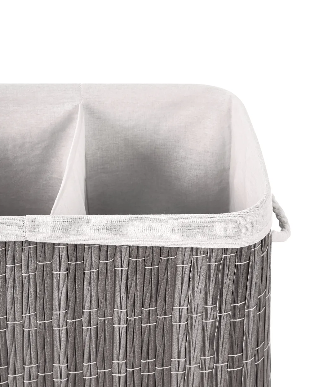 Laundry Basket with Lid ARRAIAS Fabric Grey 100 L_1063765