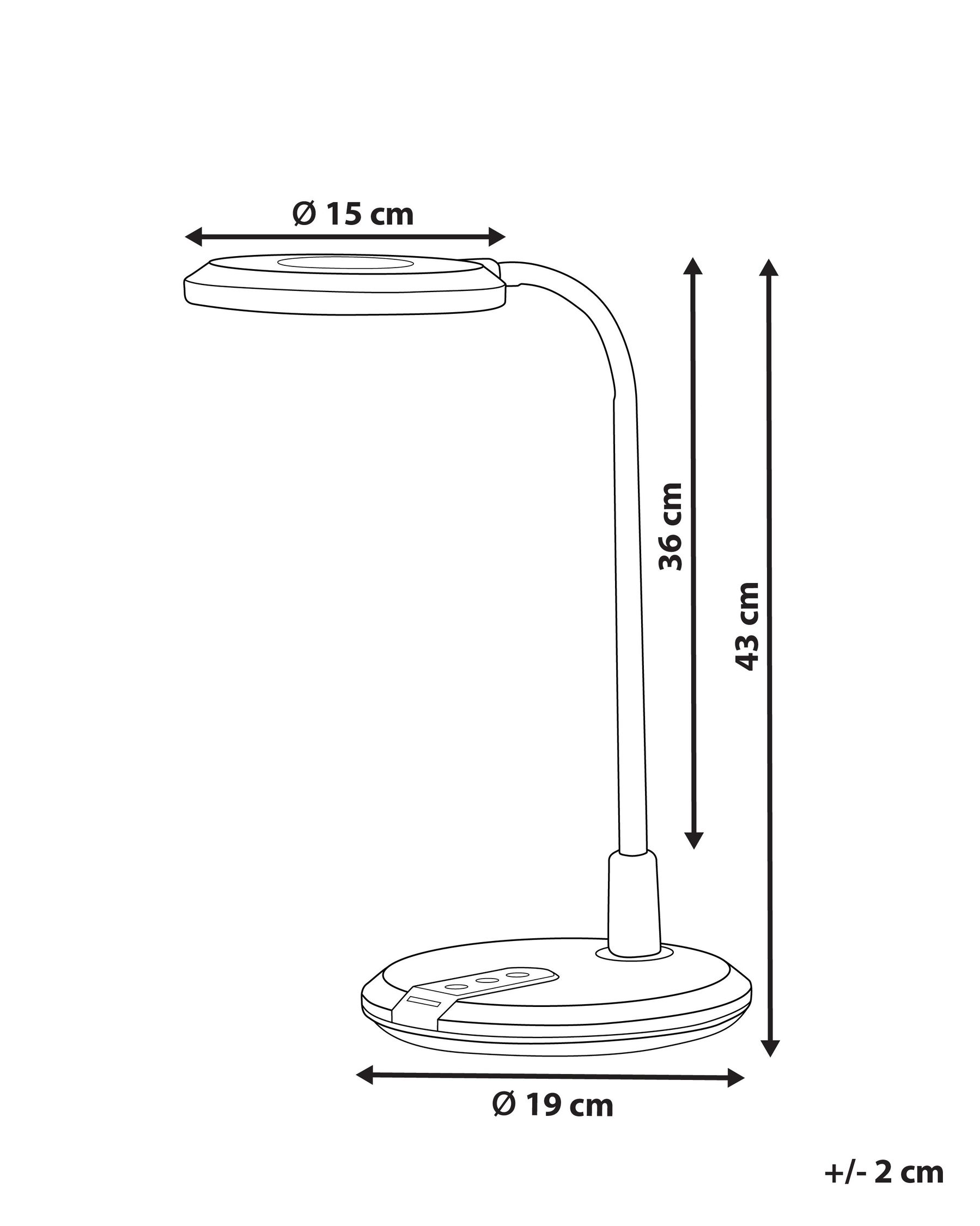 LED Desk Lamp COLUMBA Adjustable Metal Black_853980