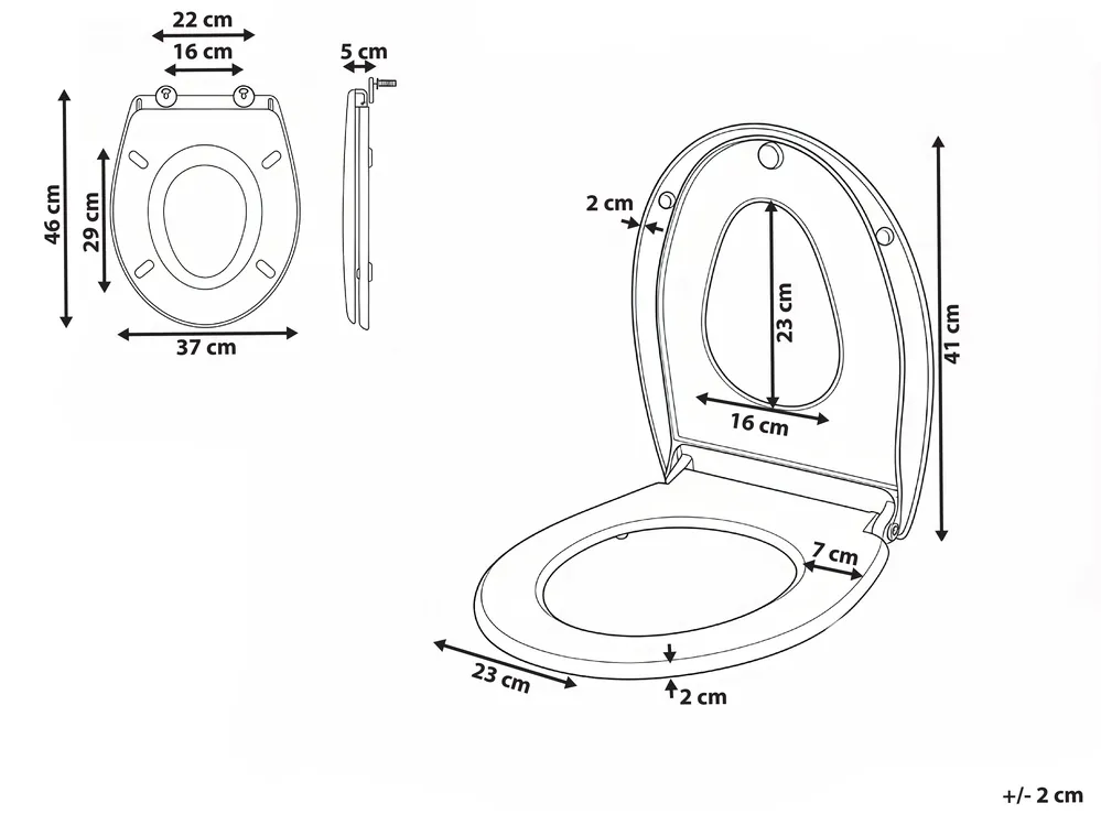 WC-Sitz FAGNANO Soft-Close-Funktion 2 in 1 Duroplast Weiß_1016481