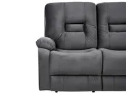 Electric Recliner Sofa 3 Seater BERGEN Velvet Dark Grey_1071181