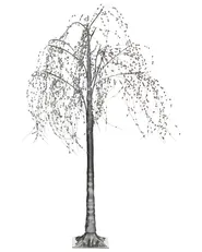 Gartendekoration LED NILLAKA 145 cm Baum Silber_1015268