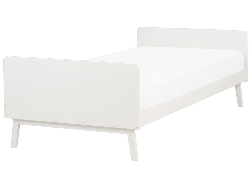 Bed Dennenhout BONNAC 90 x 200 cm Wit