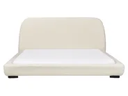 Bett mit Lattenrost Bouclé ROISEL 180 x 200 cm Hellbeige_937438