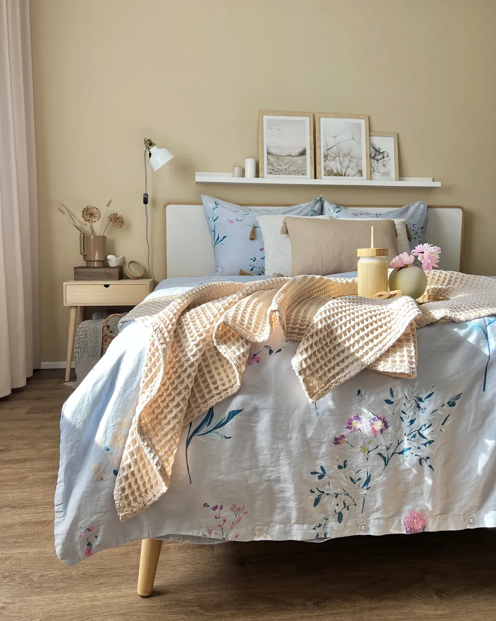 Bed SERRIS 160 x 200 cm (EU King Size) Light Brown_870999