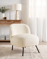Sessel KUMLA Bouclé Cremeweiß_939016