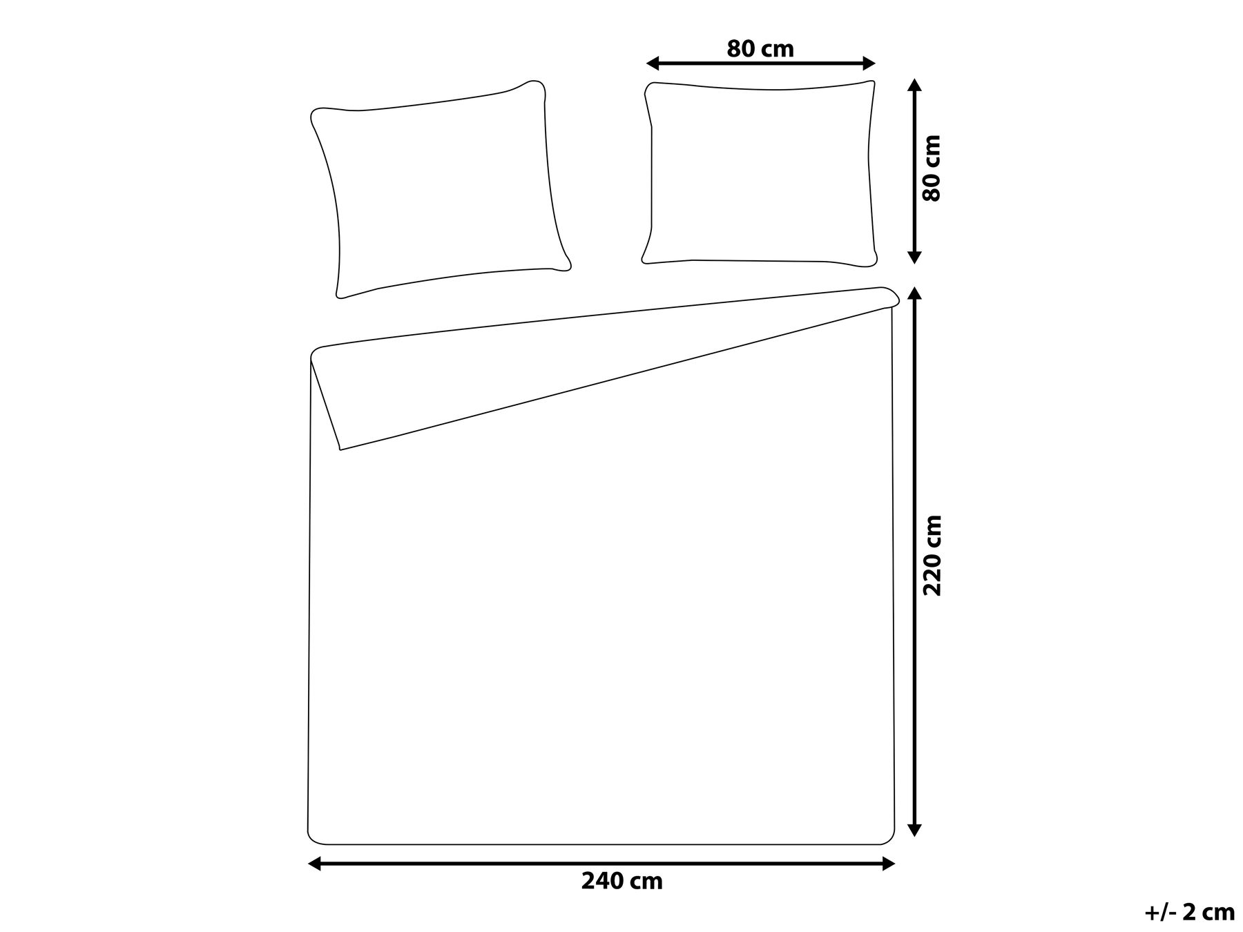 Bettwäsche-Set HARMONRIDGE 220 x 240 cm Baumwollsatin Rosa_815058