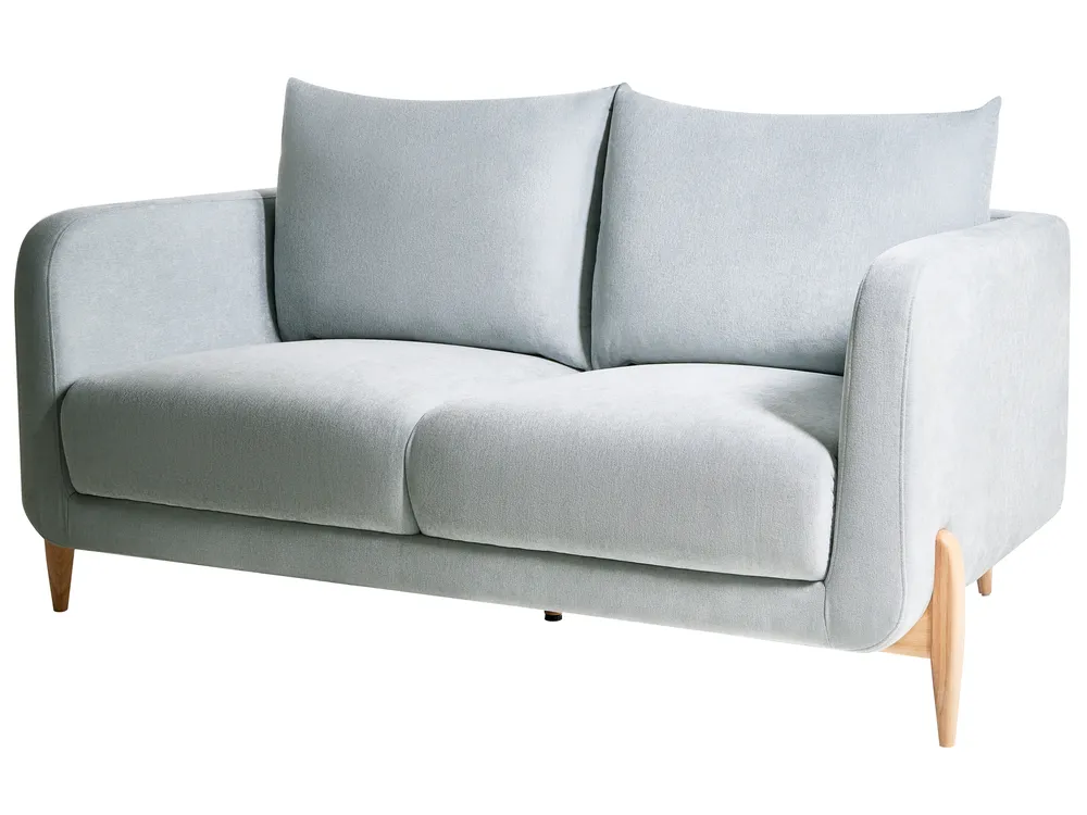Sofa 2-Sitzer GIMO Chenillegewebe Hellblau_1036359