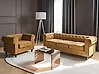 Sofa Set 4-Sitzer CHESTERFIELD Samtstoff Gold