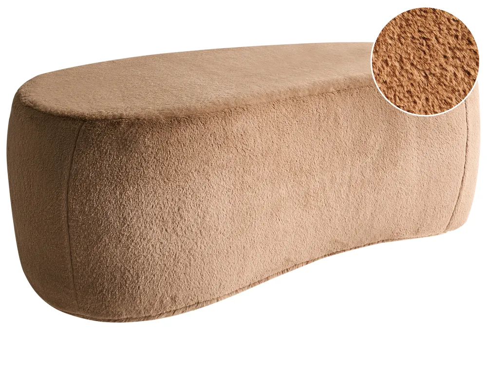 Pouf BAYARD Webpelz Hellbraun