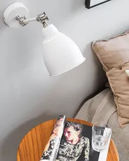 Set of 2 Wall Lamps MISSISSIPPI Adjustable Metal White_838673