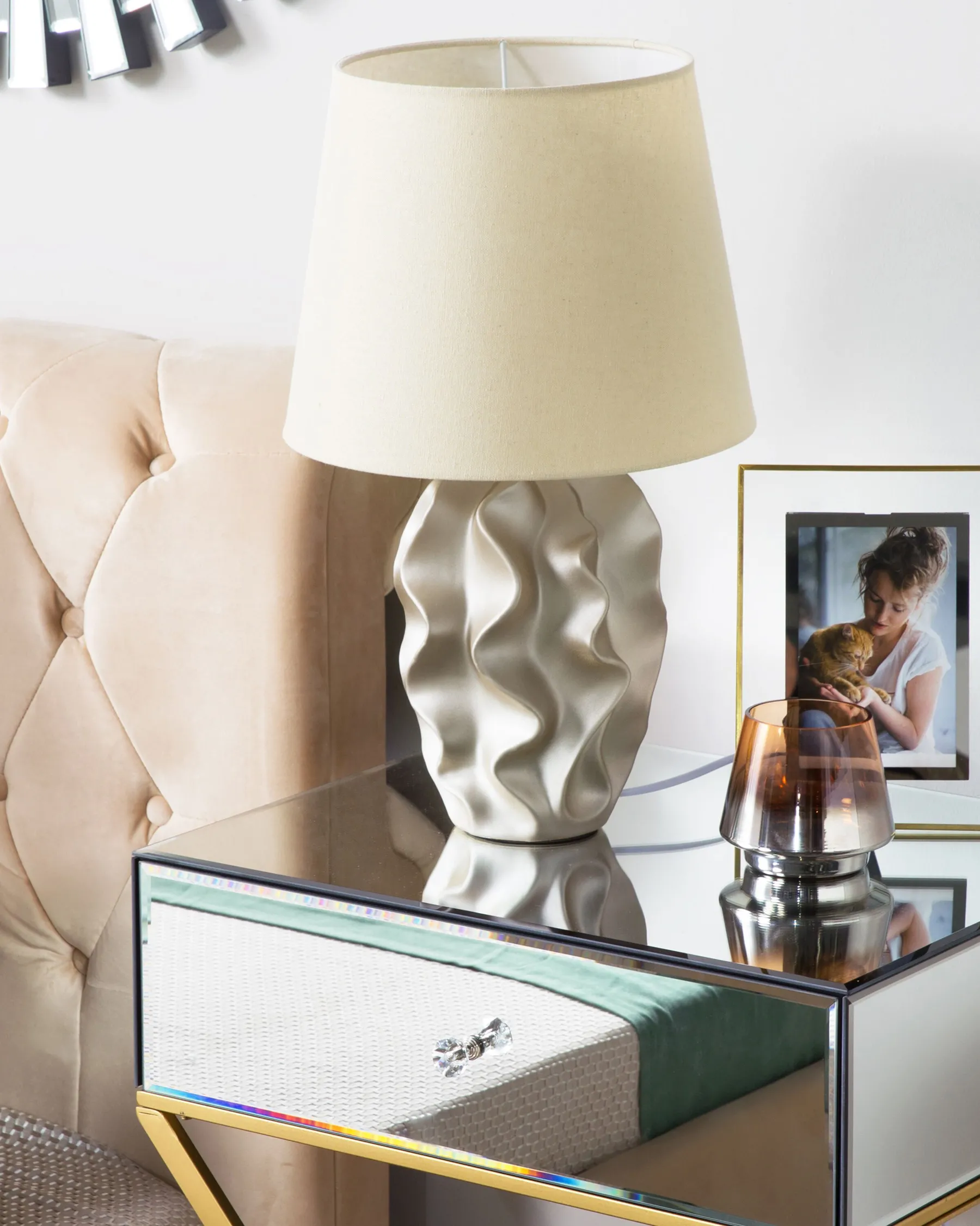 Table Lamp ALLIKA Ceramic Gold_749078