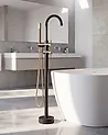 Freestanding Bathtub Faucet TUGELA Black/ Gold