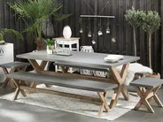 Gartentisch OLBIA 200 cm 100 cm Beton Grau_771276