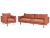Living Room Set 4 Seater VINTERBRO Chenille Golden Brown