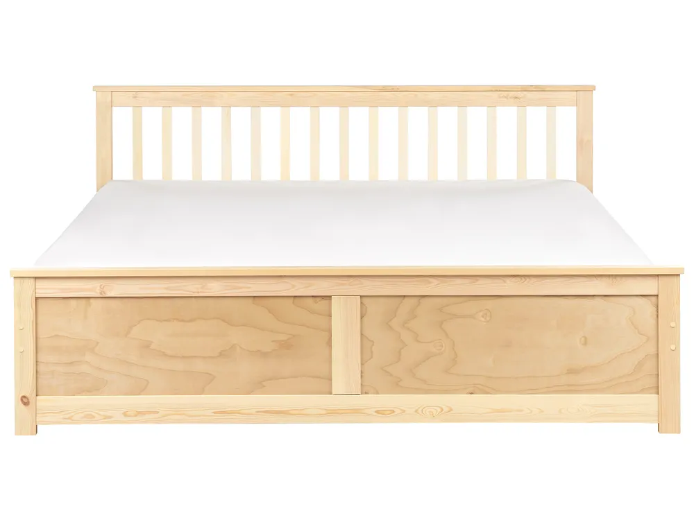 Bett mit Lattenrost Kiefernholz OLENDON 180 x 200 cm Hellbraun_954948